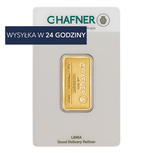 Sztabka CHafner 5 g LBMA 999,9 (24H)