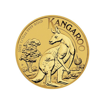 Moneta Australijski Kangur 1/10 OZ Uncji Złota - różne roczniki