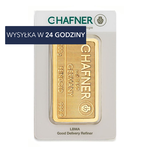 Sztabka CHafner 100 g 999,9 LBMA (24H)